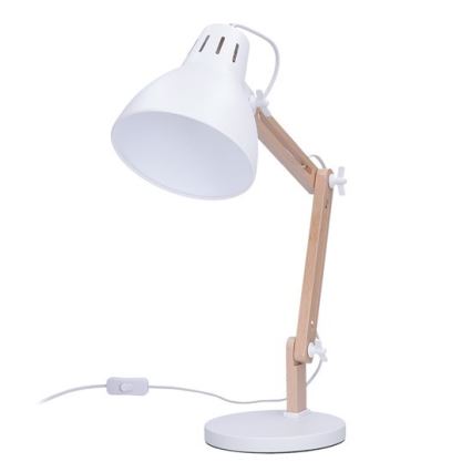 Настолна лампа FALUN 1xE27/25W/230V бял/дъб