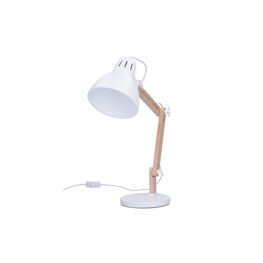 Настолна лампа FALUN 1xE27/25W/230V бял/дъб