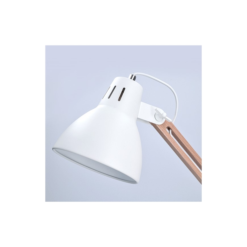 Настолна лампа FALUN 1xE27/25W/230V бял/дъб