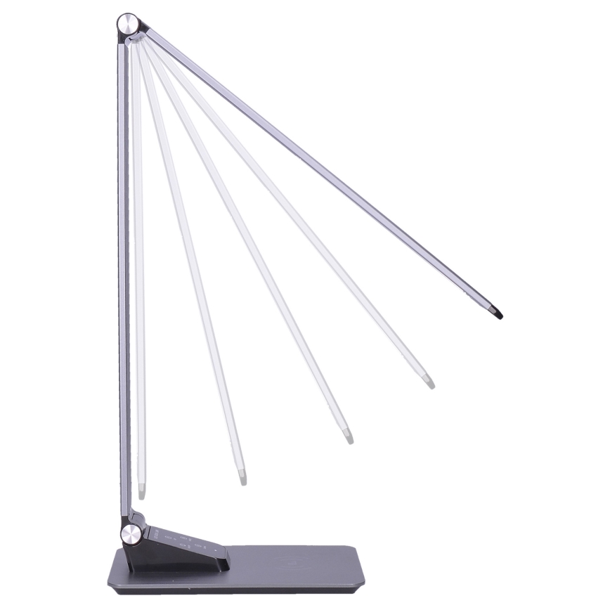 LED Димируема настолна лампа с безжично зареждане LED/10W/230V матов хром