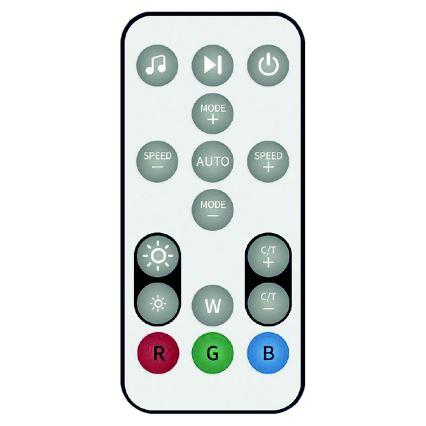 Димируема RGB LED подова лампа RAINBOW LED/18W/230V с Wi‑Fi (Tuya) и дистанционно управление