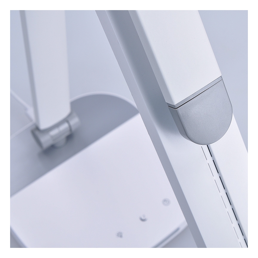 LED регулируема настолна лампа с докосване и нощно осветление LED/10W/5V 3000/4000/5000K бяла