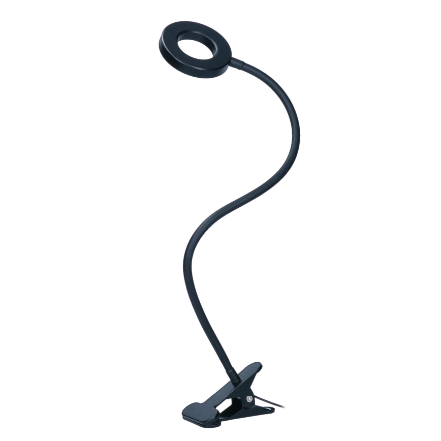 LED димируема настолна лампа с щипка LED/8W/230V 3000/4000/5000K черна