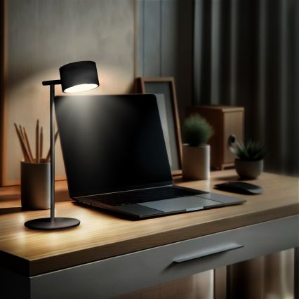 LED регулируема докосваема презареждаема лампа 3 в 1 LED/4W/2000 mAh 3000/4000/6500K черна