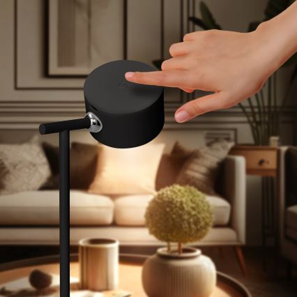 LED регулируема докосваема презареждаема лампа 3 в 1 LED/4W/2000 mAh 3000/4000/6500K черна