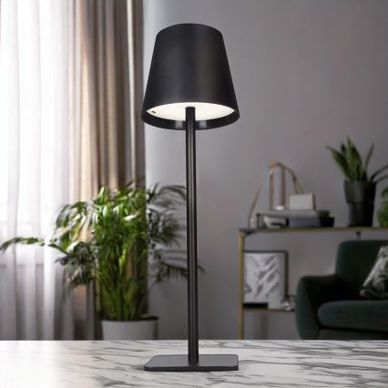 LED димируема презареждаема сензорна настолна лампа LUCCA LED/3,7V 3000/4000/6500K 2000 mAh черна