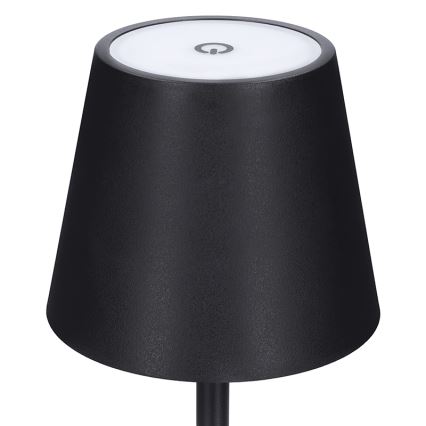LED димируема презареждаема сензорна настолна лампа LUCCA LED/3,7V 3000/4000/6500K 2000 mAh черна