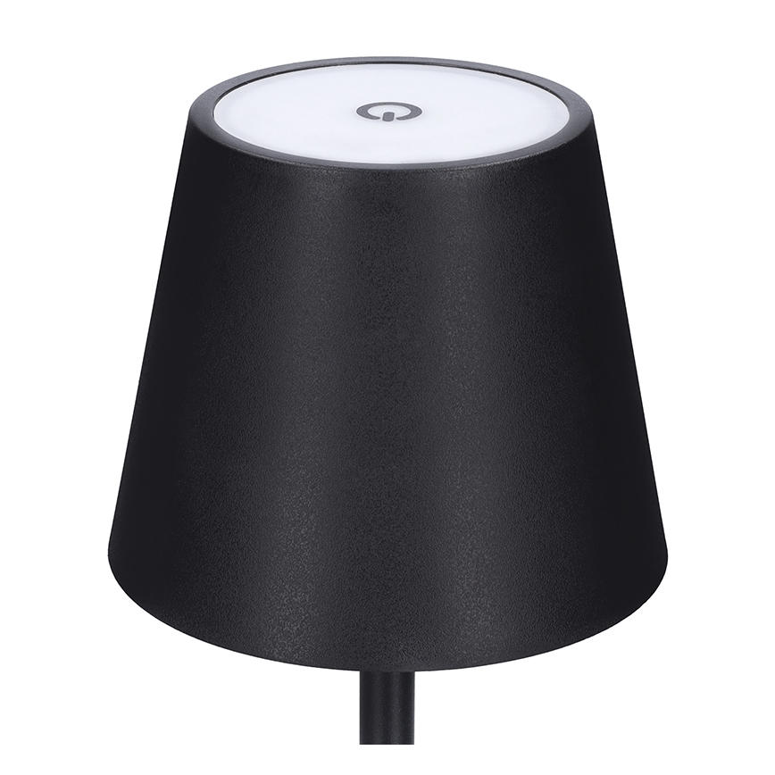 LED димируема презареждаема сензорна настолна лампа LUCCA LED/3,7V 3000/4000/6500K 2000 mAh черна