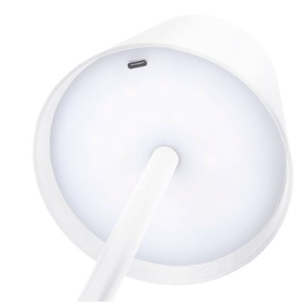 Настолна LED лампа LUCCA, сензорна, с регулируема яркост и презареждаема (3,7V, 2000 mAh), 3000/4000/6500K, бяла