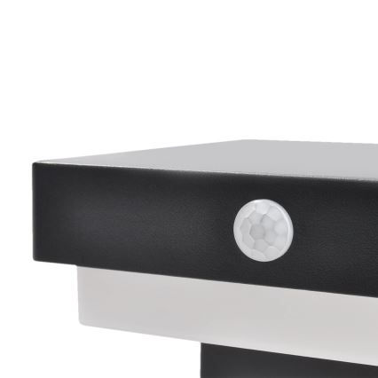 LED Соларна стенна лампа със сензори за движение и здрач PALERMO LED/5W/3,7V 2000 mAh IP54 черен