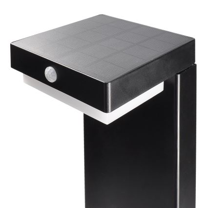 LED соларна лампа с датчик за движение и здрач PALERMO LED/5W/5V 2000 mAh IP54 черна