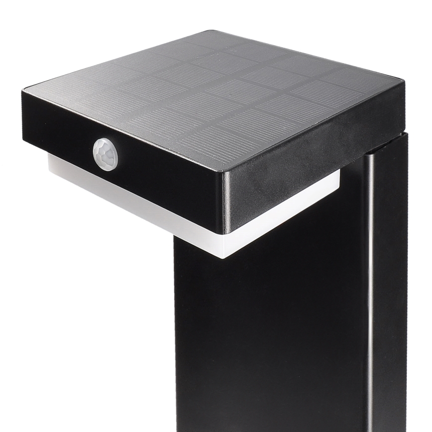 LED соларна лампа с датчик за движение и здрач PALERMO LED/5W/5V 2000 mAh IP54 черна