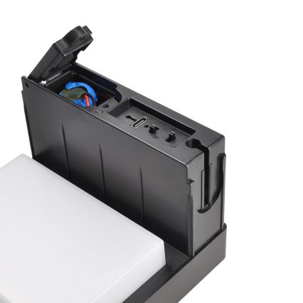 LED соларна лампа с датчик за движение и здрач PALERMO LED/5W/5V 2000 mAh IP54 черна