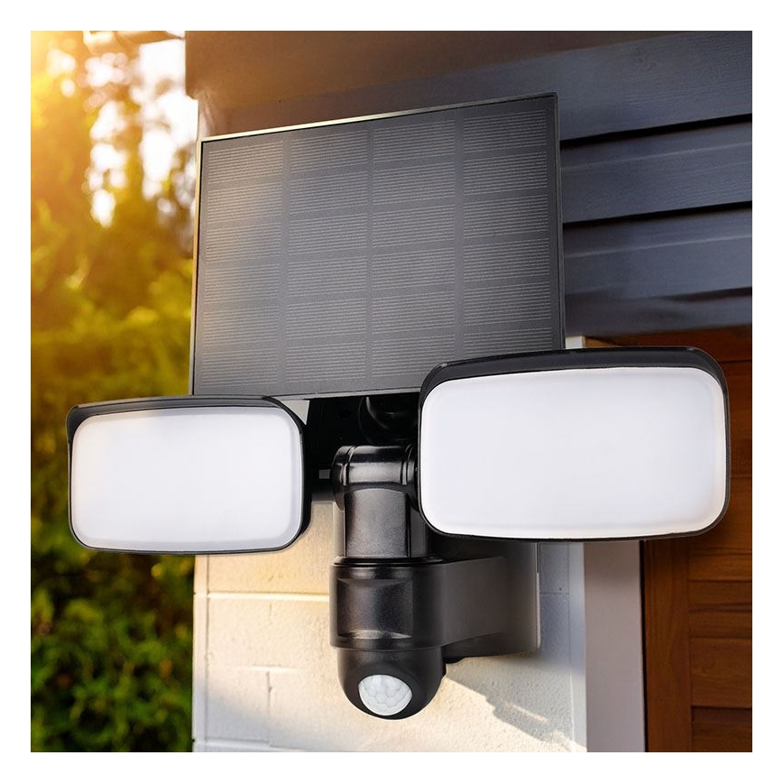 LED соларен прожектор със сензор LED/9W/3,7V 3600 mAh IP54