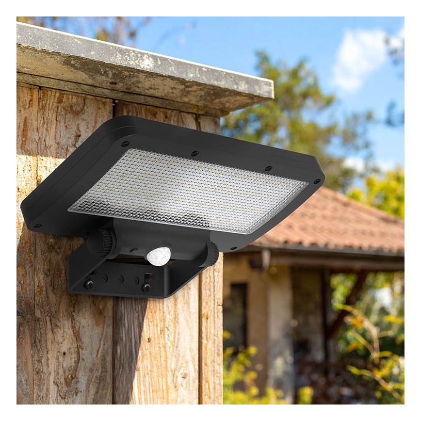 Соларен LED прожектор със сензор LED/5W/3,7V 1500 mAh IP54