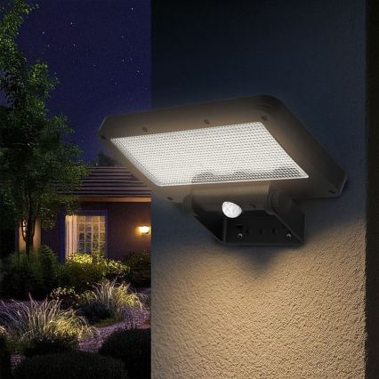 Соларен LED прожектор със сензор LED/5W/3,7V 1500 mAh IP54