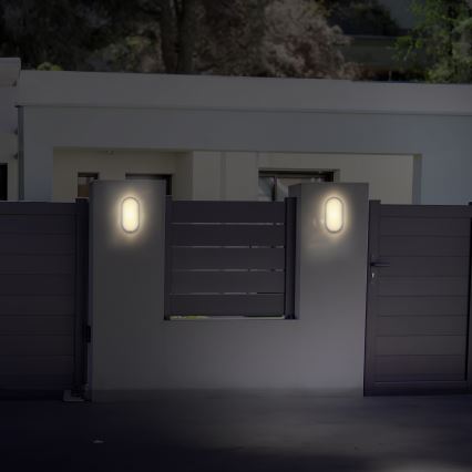 LED Екстериорен аплик LED/20W/230V 4000K IP54 сив овален