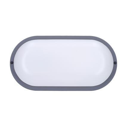 LED Екстериорен аплик LED/20W/230V 4000K IP54 сив овален