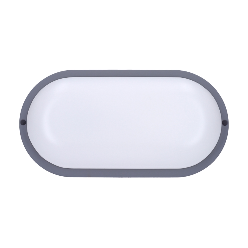 LED Екстериорен аплик LED/20W/230V 4000K IP54 сив овален