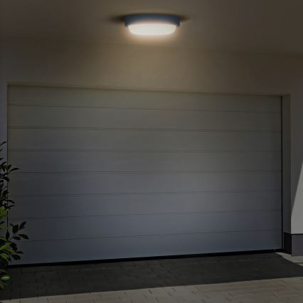 LED Екстериорен аплик LED/20W/230V 4000K IP54 сив кръгла