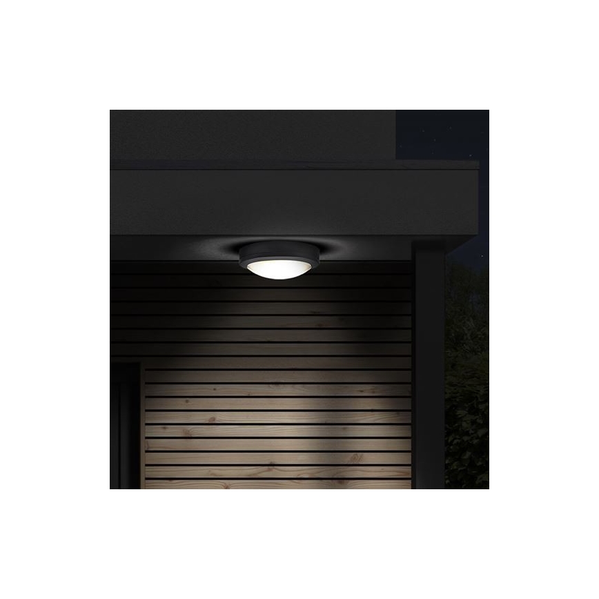 Екстериорна LED лампа за таван със сензор SIENA LED/20W/230V 4000K Ø 23 см IP54