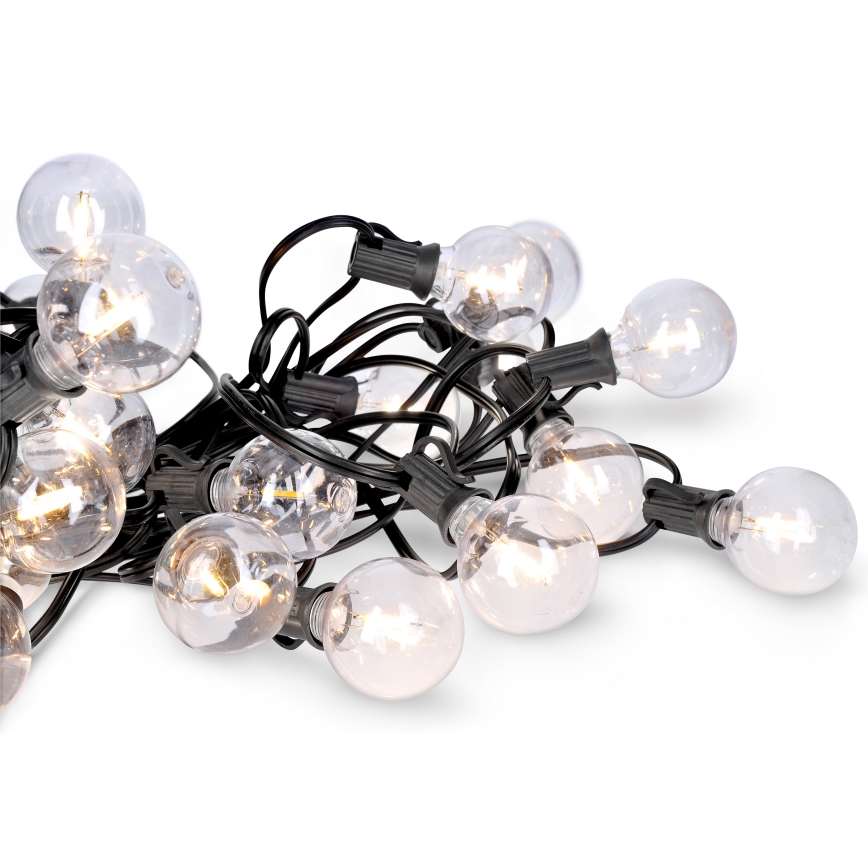 LED Екстериорни декоративни лампички GARLAND 25xE12 20м IP44 топло бели