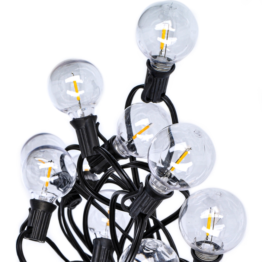 LED Екстериорни декоративни лампички GARLAND 25xE12 20м IP44 топло бели