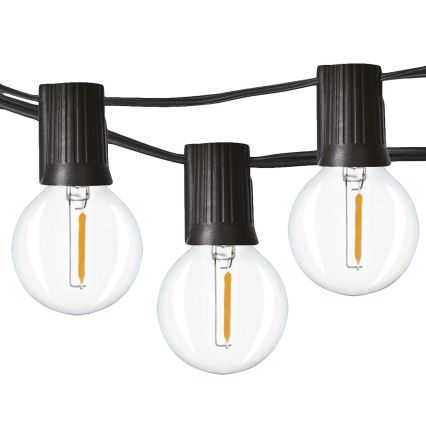 LED Екстериорни декоративни лампички GARLAND 25xE12 20м IP44 топло бели