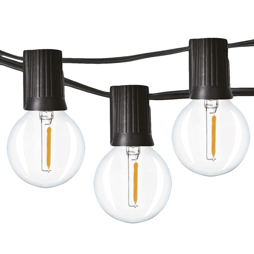 LED Екстериорни декоративни лампички GARLAND 25xE12 20м IP44 топло бели