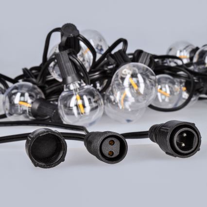 LED външна декоративна верига GIRLANDA 25xE12 20m IP44 топла бяла