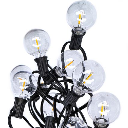LED външна декоративна верига GIRLANDA 25xE12 20m IP44 топла бяла
