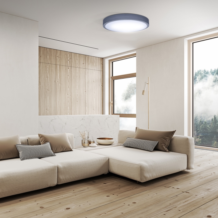 LED Димируем плафон GREY LED/60W/230V 3000-6500K сив Ø 49 см + дистанционно управление