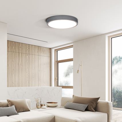 LED Димируем плафон GREY LED/60W/230V 3000-6500K сив Ø 49 см + дистанционно управление