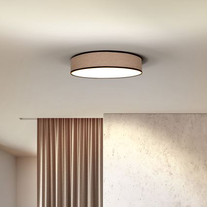 LED Димируем плафон BROWNIE LED/48W/230V 3000-6500K кафяв Ø 40 см + дистанционно управление