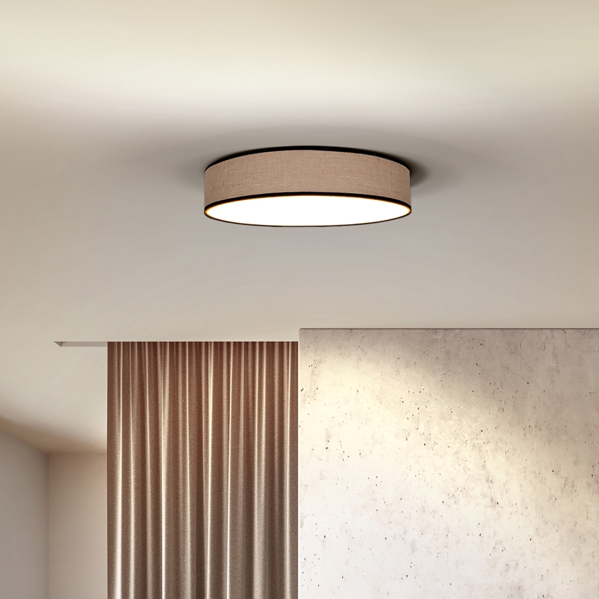 LED Димируем плафон BROWNIE LED/48W/230V 3000-6500K кафяв Ø 40 см + дистанционно управление