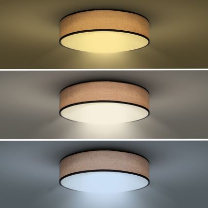 LED Димируем плафон BROWNIE LED/48W/230V 3000-6500K кафяв Ø 40 см + дистанционно управление