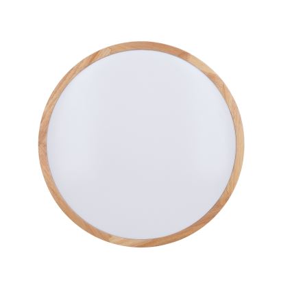 LED Димируем плафон WOODY LED/48W/230V 3000-6500K дъб Ø 38 см + дистанционно управление