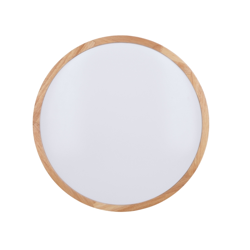 LED Димируем плафон WOODY LED/48W/230V 3000-6500K дъб Ø 38 см + дистанционно управление