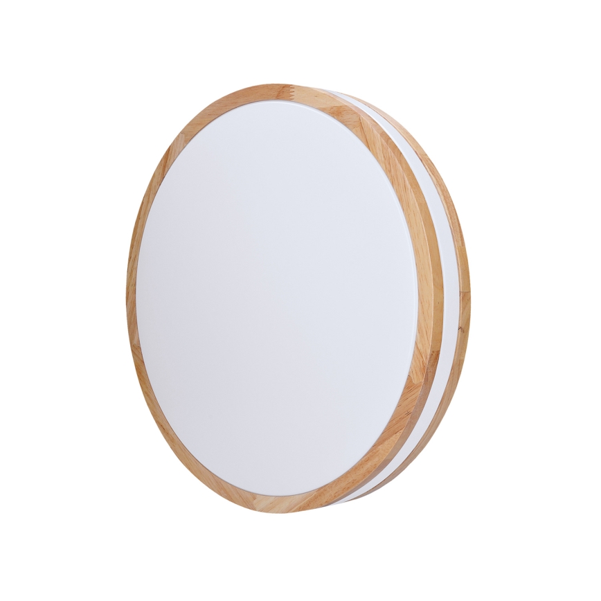 LED Регулируемо таванно осветително тяло WOODY LED/48W/230V 3000-6500K дъб пр. 38 см + дистанционно управление