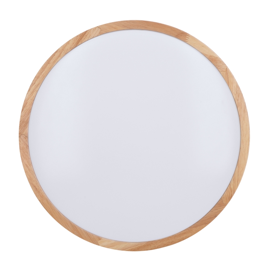 LED Димируем плафон WOODY LED/60W/230V 3000-6500K дъб Ø 50 см + дистанционно управление