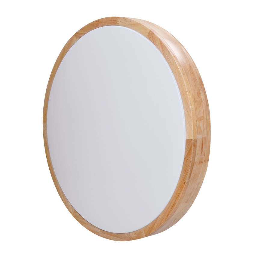 LED Димируем плафон SOLID OAK LED/48W/230V 3000-6500K дъб Ø 39 см + дистанционно управление