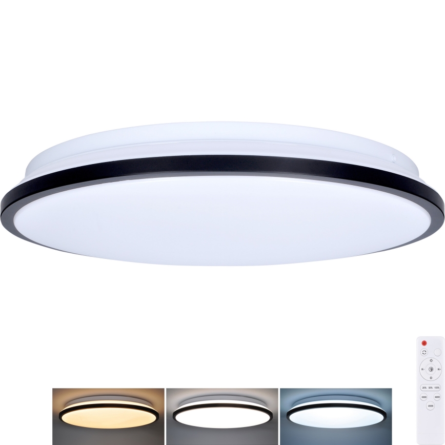 LED Димируем плафон JAMIL LED/48W/230V 3000-6500K черен + дистанционно управление
