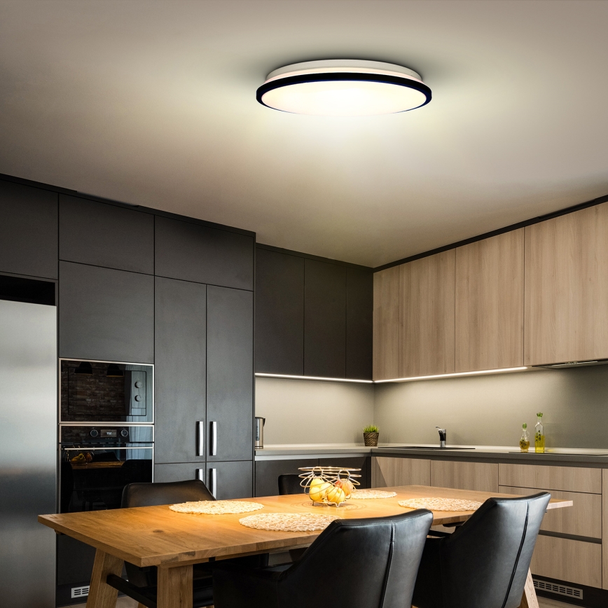 LED Димируем плафон JAMIL LED/48W/230V 3000-6500K черен + дистанционно управление
