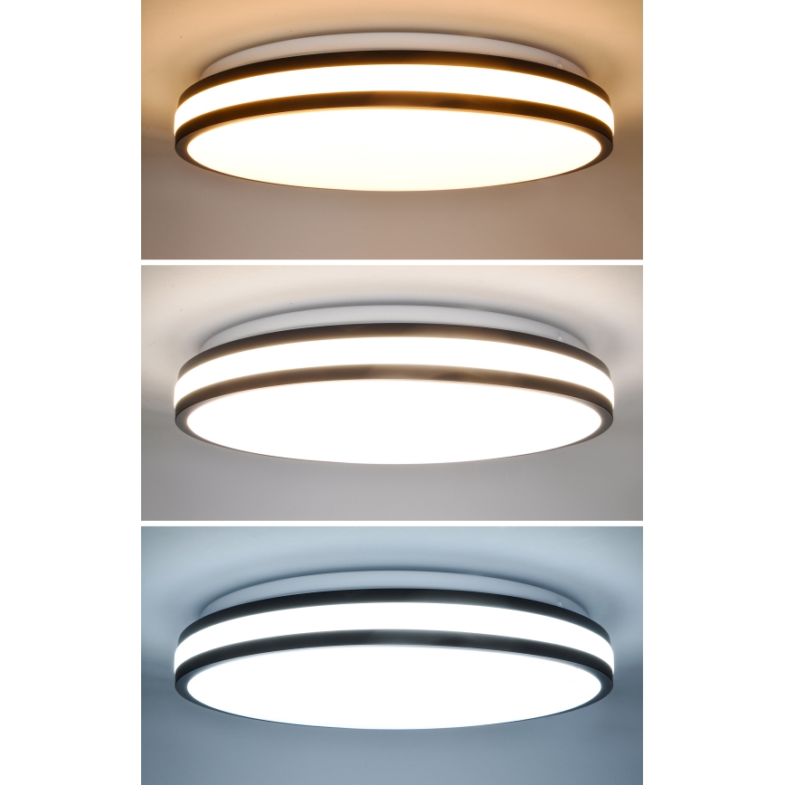 LED Димируем плафон LASKOS LED/48W/230V 3000-6500K черен + дистанционно управление