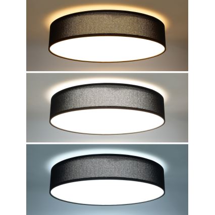 LED Димируем плафон PENLEY LED/48W/230V 3000-6500K Ø 40 см черен + дистанционно управление