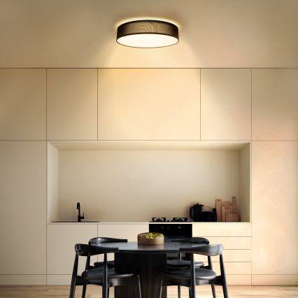 LED Димируем плафон PENLEY LED/48W/230V 3000-6500K Ø 40 см черен + дистанционно управление