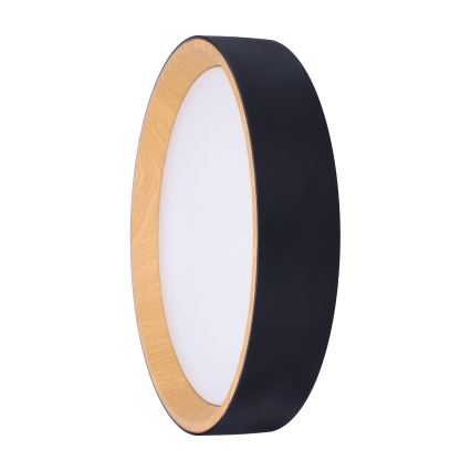 LED Димируем плафон LARIOS LED/48W/230V 3000-6500K Ø 39 см черен + дистанционно управление