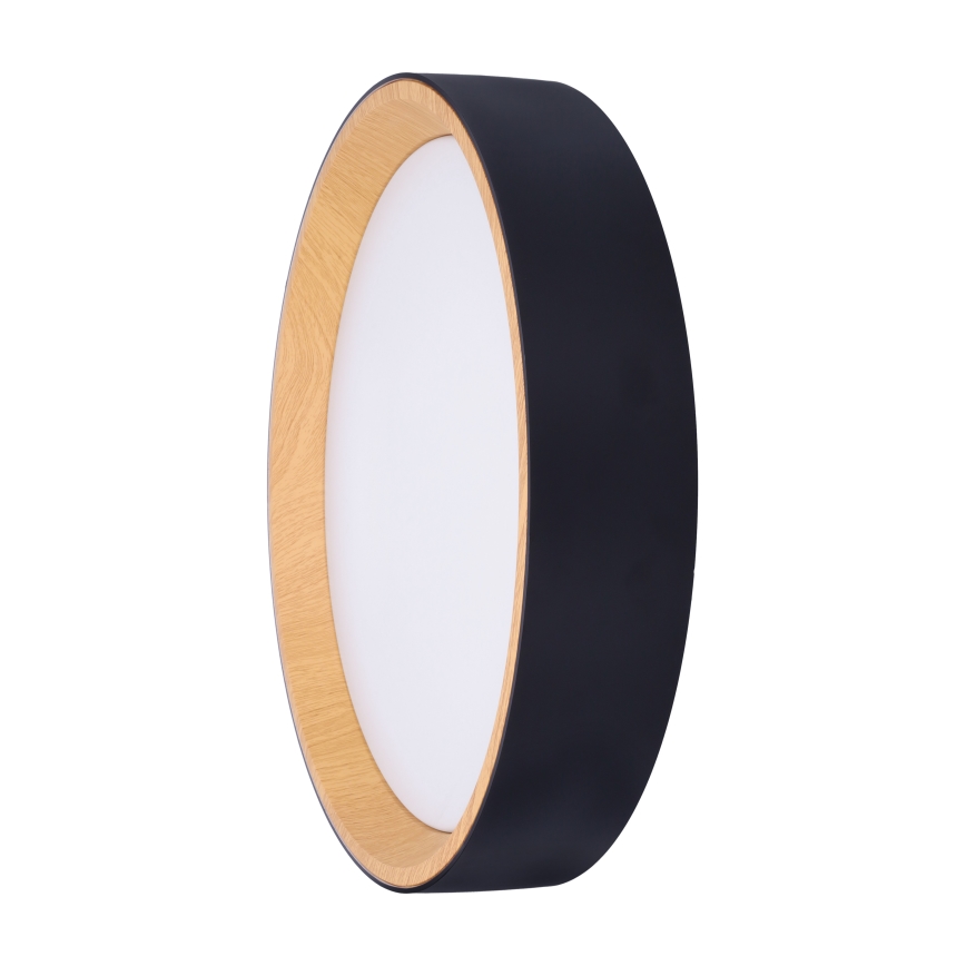 LED Димируем плафон LARIOS LED/48W/230V 3000-6500K Ø 39 см черен + дистанционно управление