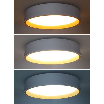 LED Димируем плафон LARIOS LED/48W/230V 3000-6500K Ø 39 см бял + дистанционно управление