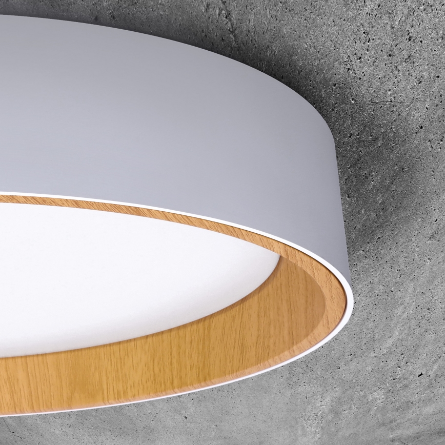 LED Димируем плафон LARIOS LED/48W/230V 3000-6500K Ø 39 см бял + дистанционно управление